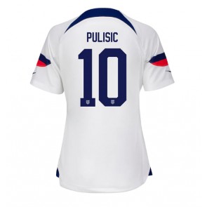 Forenede Stater Christian Pulisic #10 Replika Hjemmebanetrøje Dame VM 2022 Kortærmet